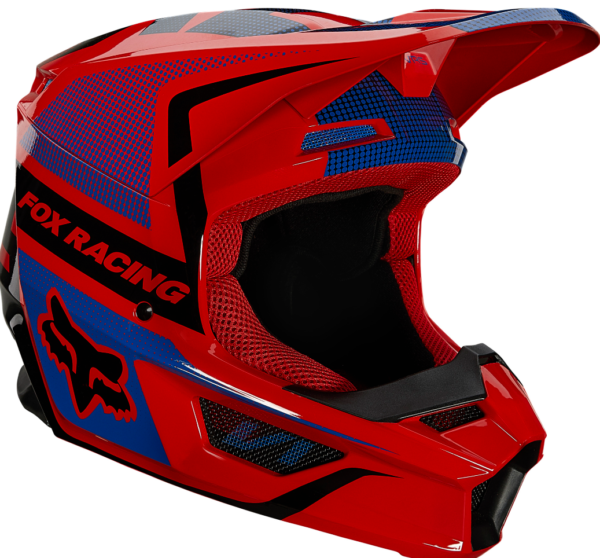 V1 OKTIV HELMET, ECE [FLO RED]