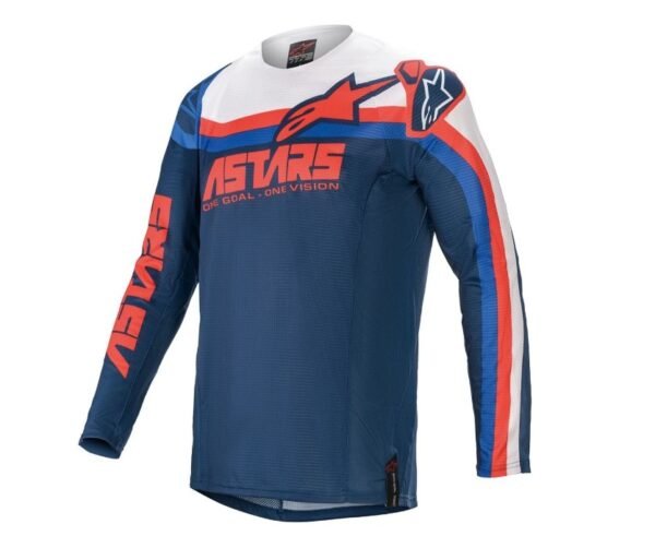 TECHSTAR VENOM JERSEY-DRK BL. BR RED WHT-S